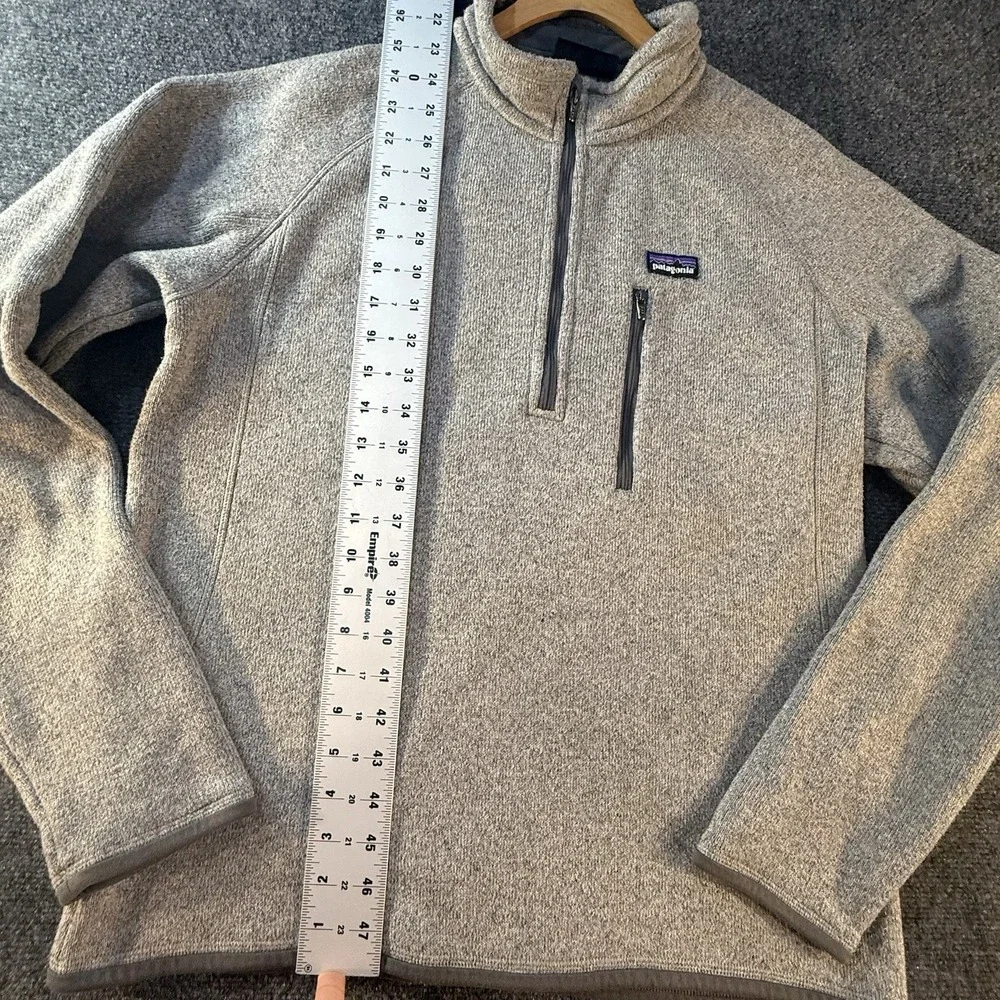 Patagonia Better Sweater Men's M Gray 1/4 Zip Fleece Pullover Jacket Pocket